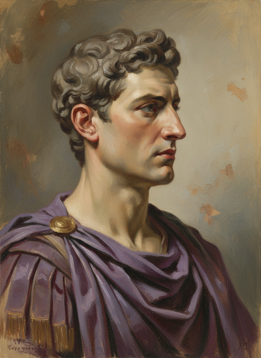 It was the same Roman emperor’s face, and imperially unperturbed by threats of insurrection.