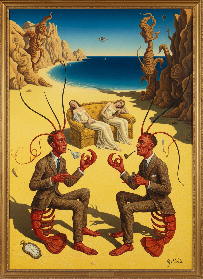 Two young Englishmen talking in drawling Oxford accents lay like broiling lobsters not far away, and beyond them two women drowsily speaking in German.