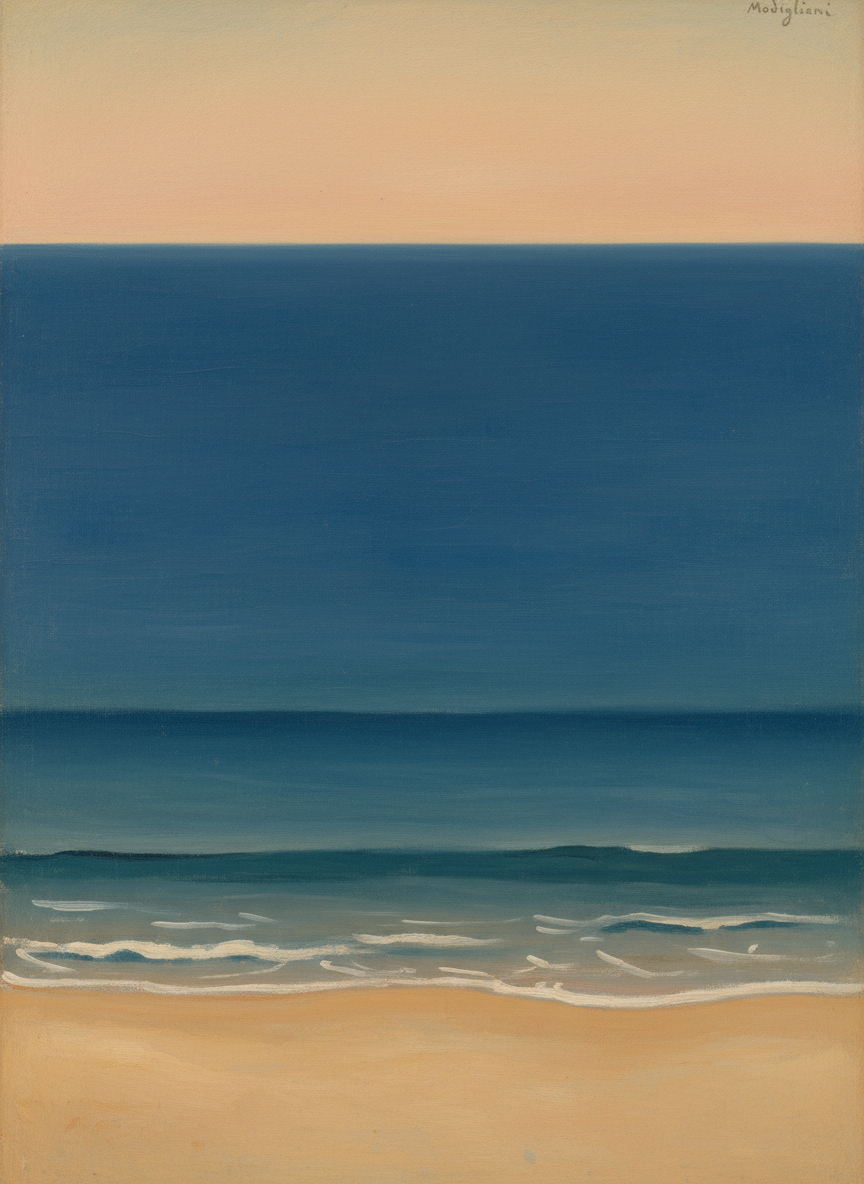 But the placid deep blue sea was empty, vast; the wavelets ran up rushing and retreated.