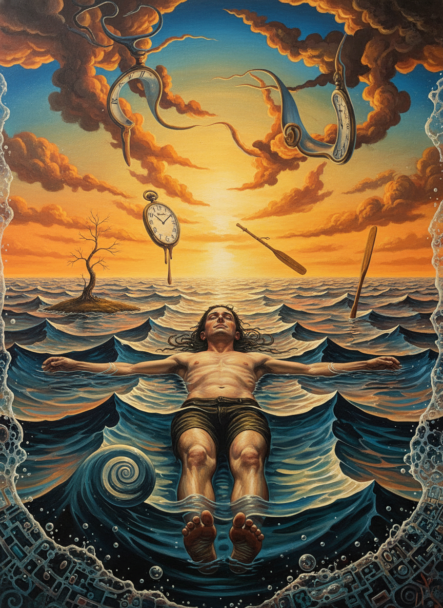For a moment they thought he was alive and cheered, but as the craft came low enough to throw the water into hissing foam, it was plain he was dead.