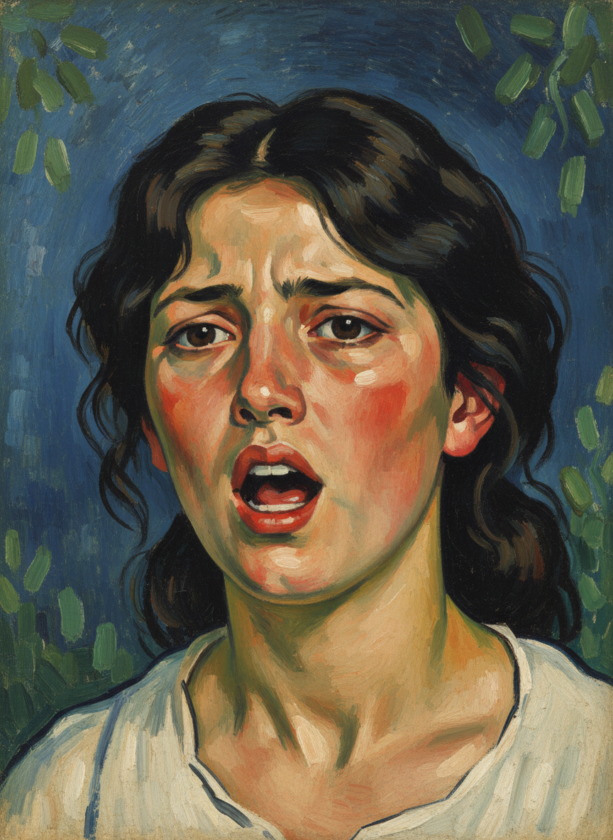 she heard her voice asking, thin and faint, torn by those great gasps.