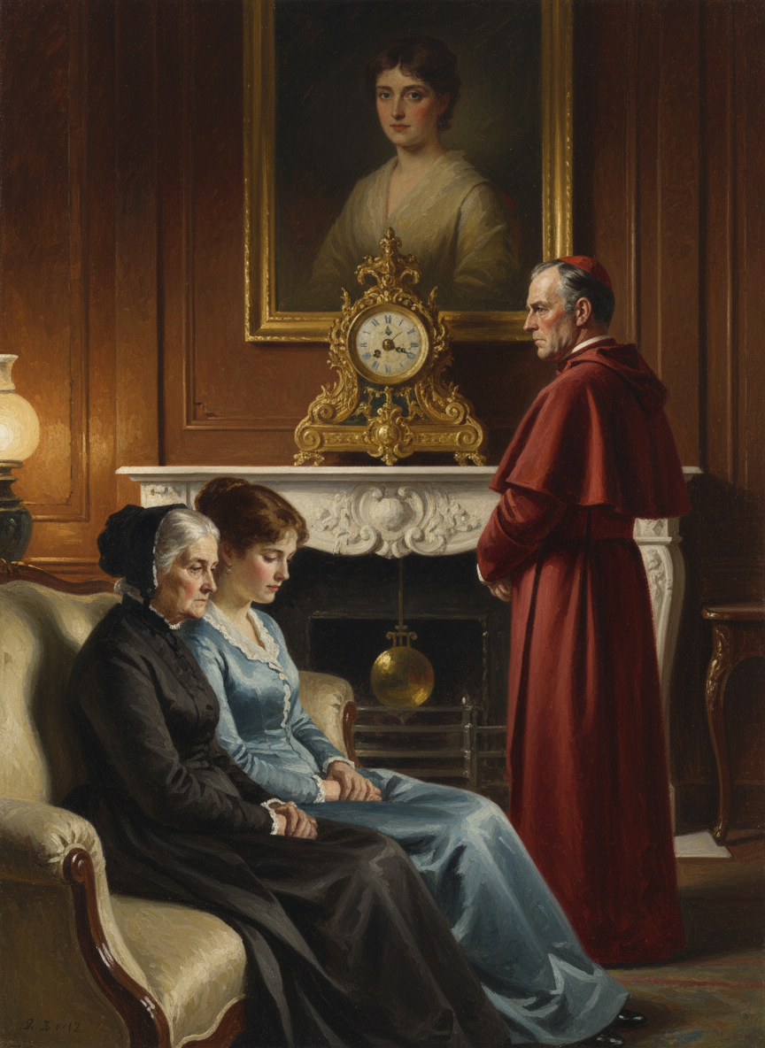 No one said a word; the ormolu clock on the marble mantel ticked thunderously, and Mary Carson’s painted eyes stared a mute challenge across the room to Fee’s grandmother.