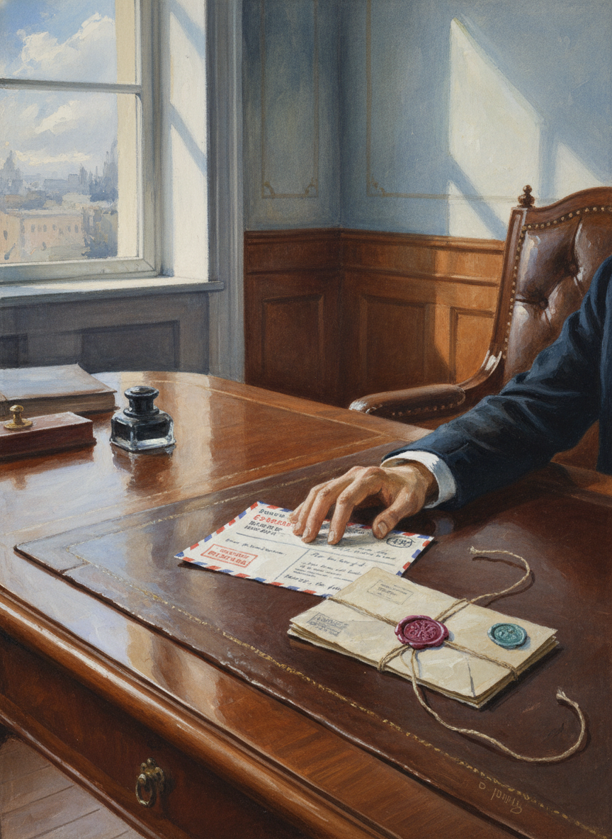 On his desk in the office at Bonn were an express delivery letter from Justine, and a registered packet which his secretary informed him had come from Cardinal de Bricassart’s lawyers in Rome.