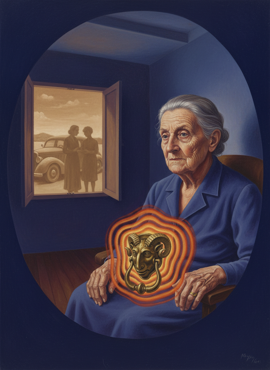 She heard a car, the thump of the brass ram’s head on the front door, heard voices murmuring, her mother’s tones, footsteps.