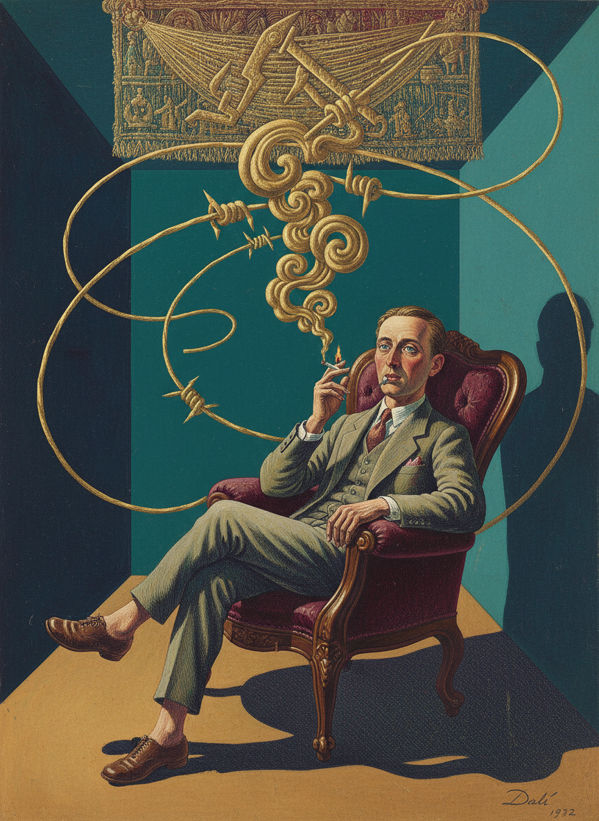 He leaned back in his chair, crossed his legs and lit another cigarette.
