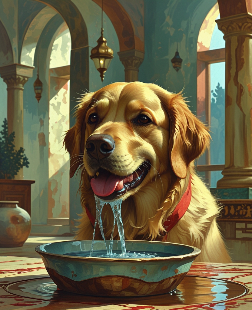 See for yourselves, this dog is happily lapping away.