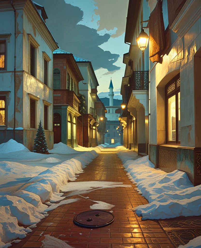 It had become even colder, and snow had accumulated on street corners and at the bases of walls.