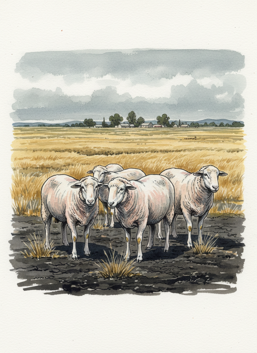 And the subject would always turn to those skinny, drowned-rat-looking sheep, left to face the winter minus the five- and six-inch-long fleeces they would have grown by the time summer heat arrived.