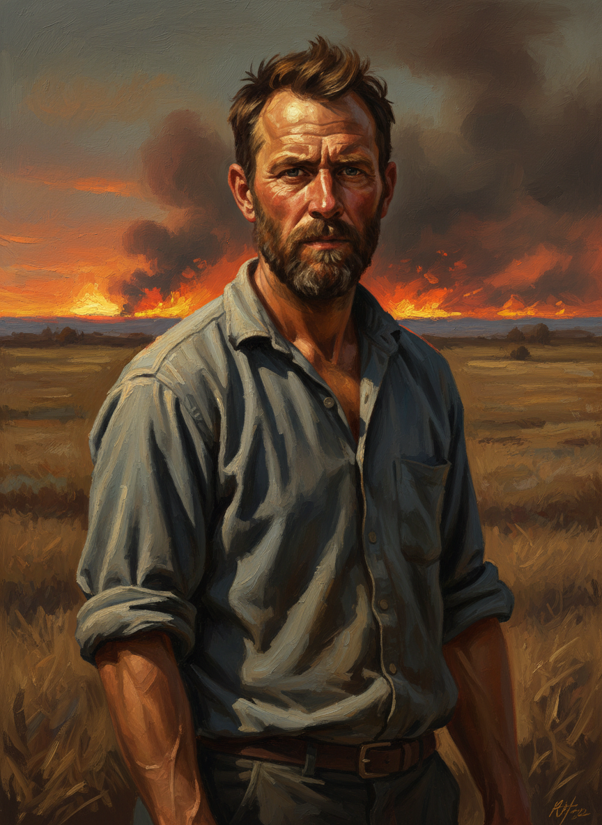 The wind was still howling, the smell of burning was everywhere.