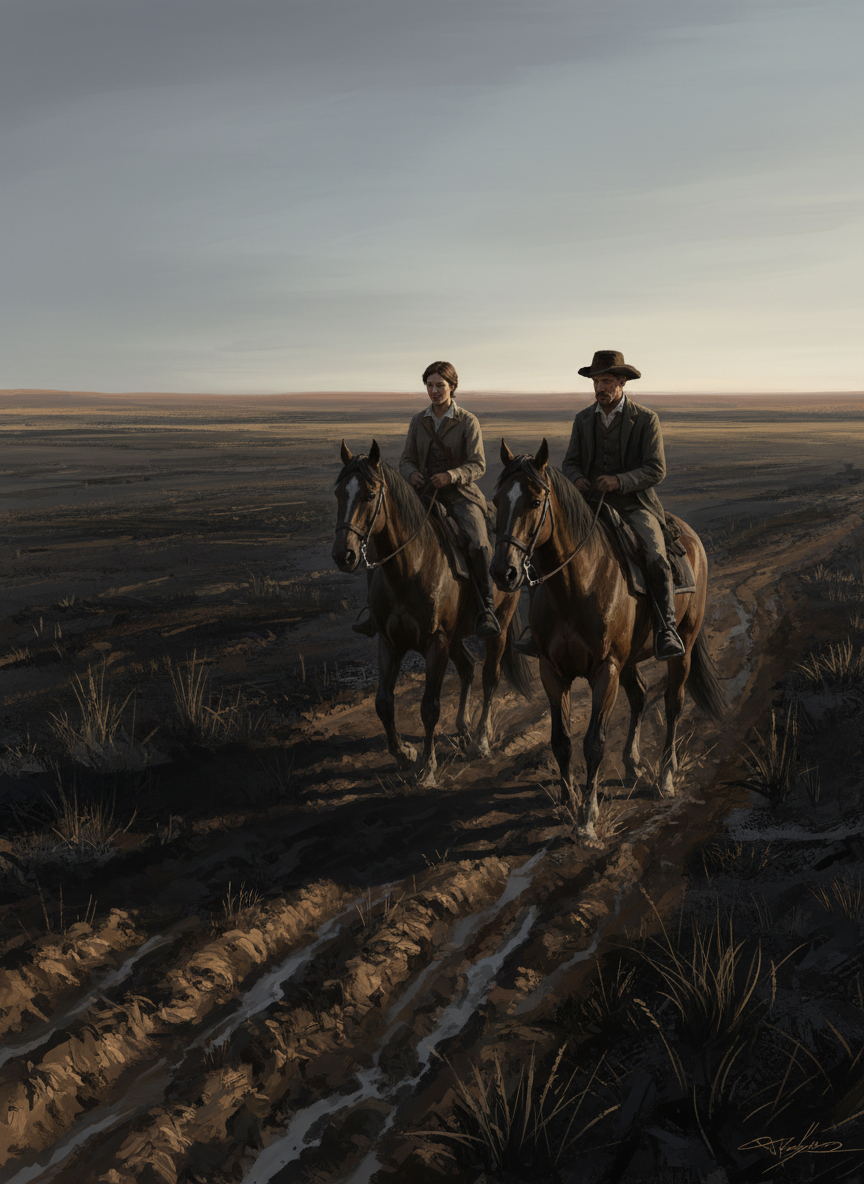 The mud made the going slow and hard, but the charred, matted grass lay like a coir-rope rug on the soil to give the horses a foothold.