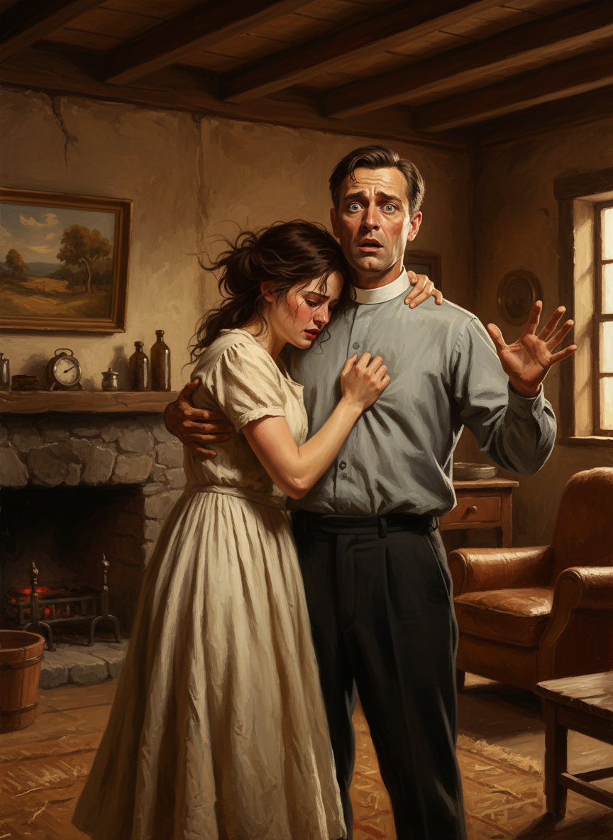 she cried, and threw herself into his astounded arms.