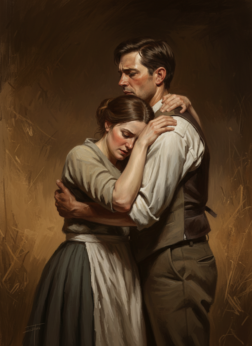 Her arms slid up under his to meet across his back; he could not stop himself flinching, suppress the exclamation of pain.