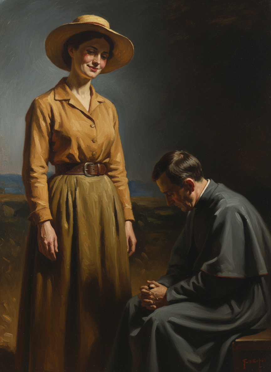 She got to her feet quickly, straightened her blouse, stood looking down at him and smiling a twisted smile which only threw the failed pain in her eyes into greater emphasis.