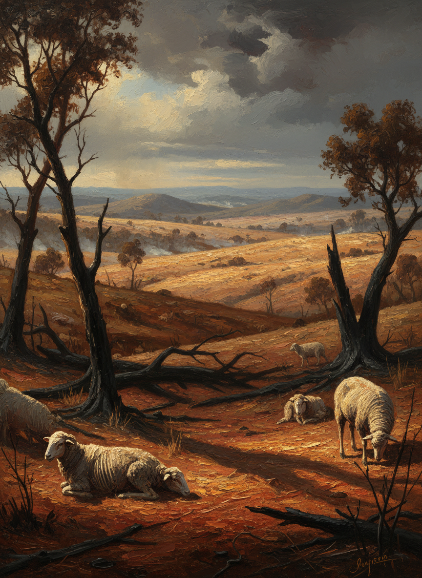 “The fire went through me from one end to the other and left hardly a sheep alive or a tree green.
