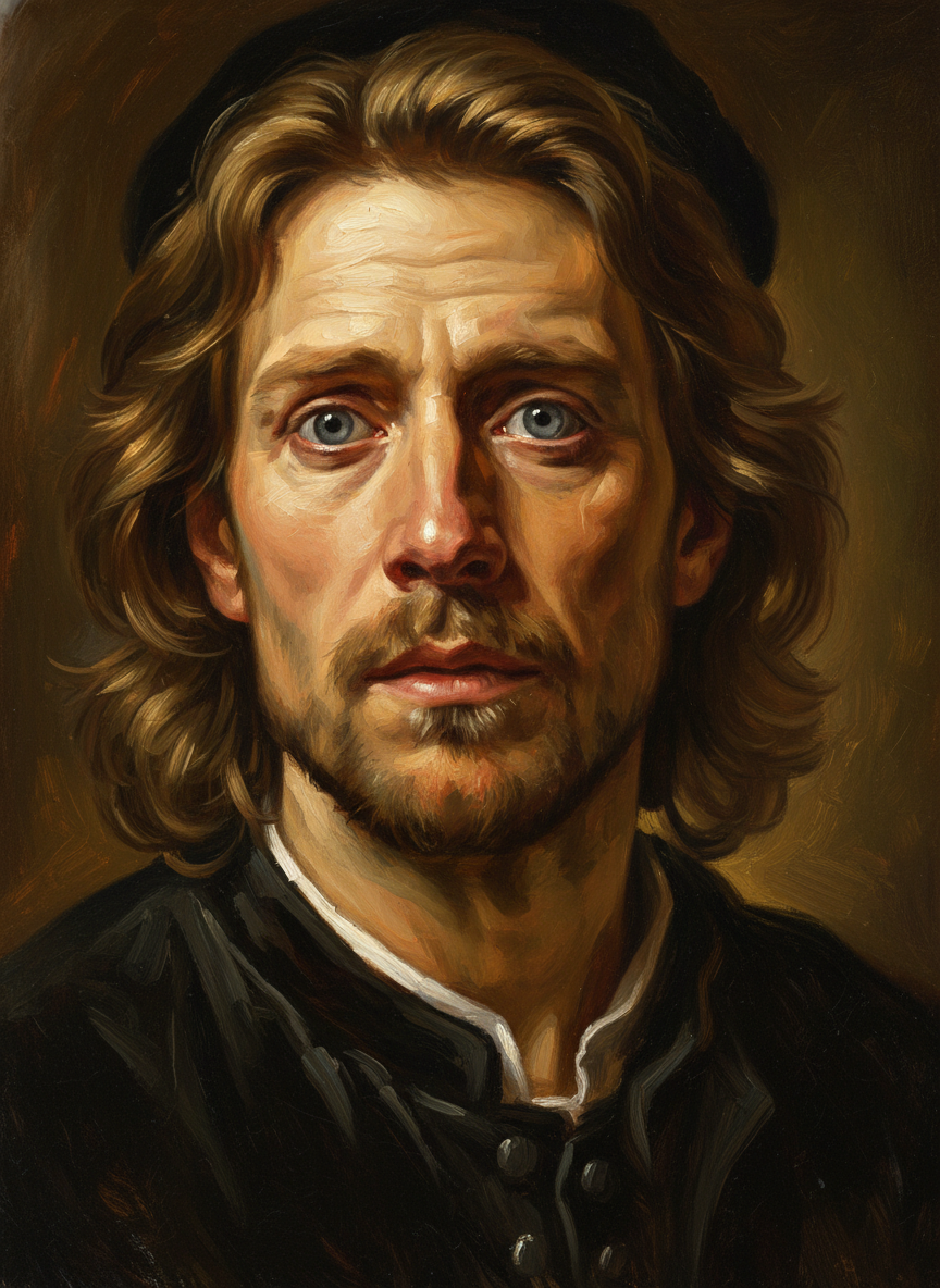 The grey eyes lifted to his face, dwelled on it almost pityingly.