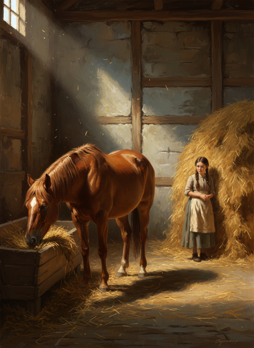 Meggie walked with him to the stables, where the Imperial publican’s bay gelding had been stuffing itself on hay and bran and dwelling in some sort of equine heaven for two days.