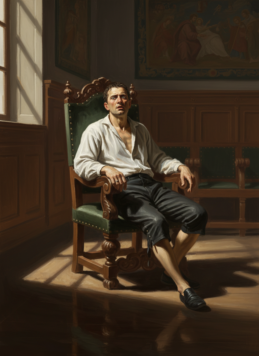 Thirty hours later Father Ralph walked into the Archbishop Papal Legate’s chamber, crossed the room to kiss his master’s ring, and flung himself wearily into a chair.