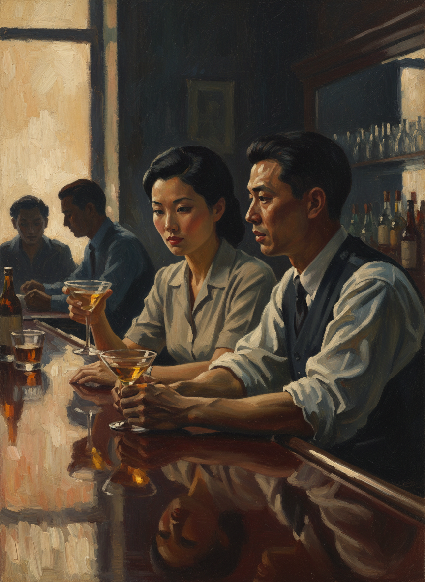 我们走到Tavern on the Green的酒吧间,我替李彤要了一杯Manhattan,我自己要了一杯威士忌。