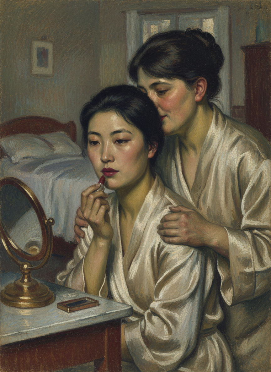 那个肥大的女人双手环搂住黄凤仪的腰，凑近她的耳根下咕哝道，“不过，宝贝，莫着急，我拣了个最肥的留着给你今晚受用呢。”