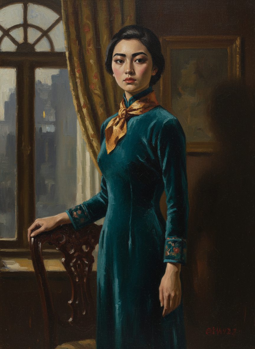 后来他认识了吕芳,发觉她并没有他想象的那么美,她是一个浓眉大眼、身材修长的北方姑娘,带着几分赵燕儿女的豪俊。