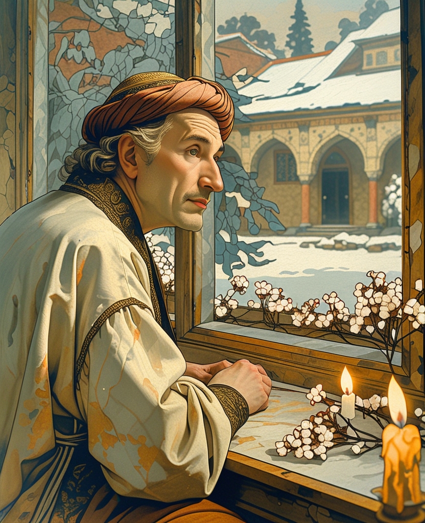 “Ah, Tiflis!” the great master said, as he gazed at the light from the snow-covered garden filtering through the oilskin covering the window.