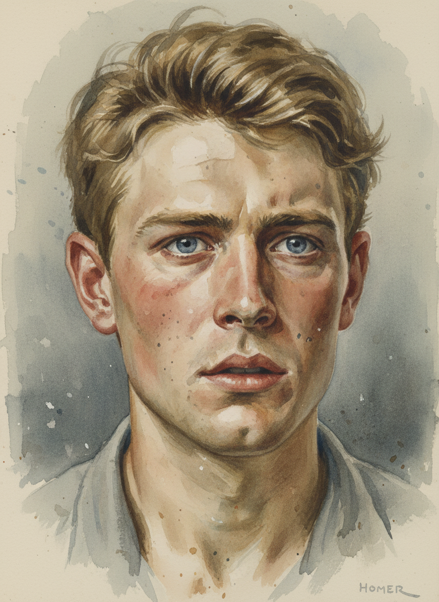 His eyes, which moments before had been swollen with fatigue, were now wide and alert.