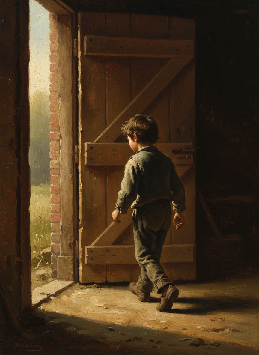 I’d slop the pigs and fill the trough for the cows and horses, then I’d hop over the corral fence, loop around the barn and step through Grandma’s side door.