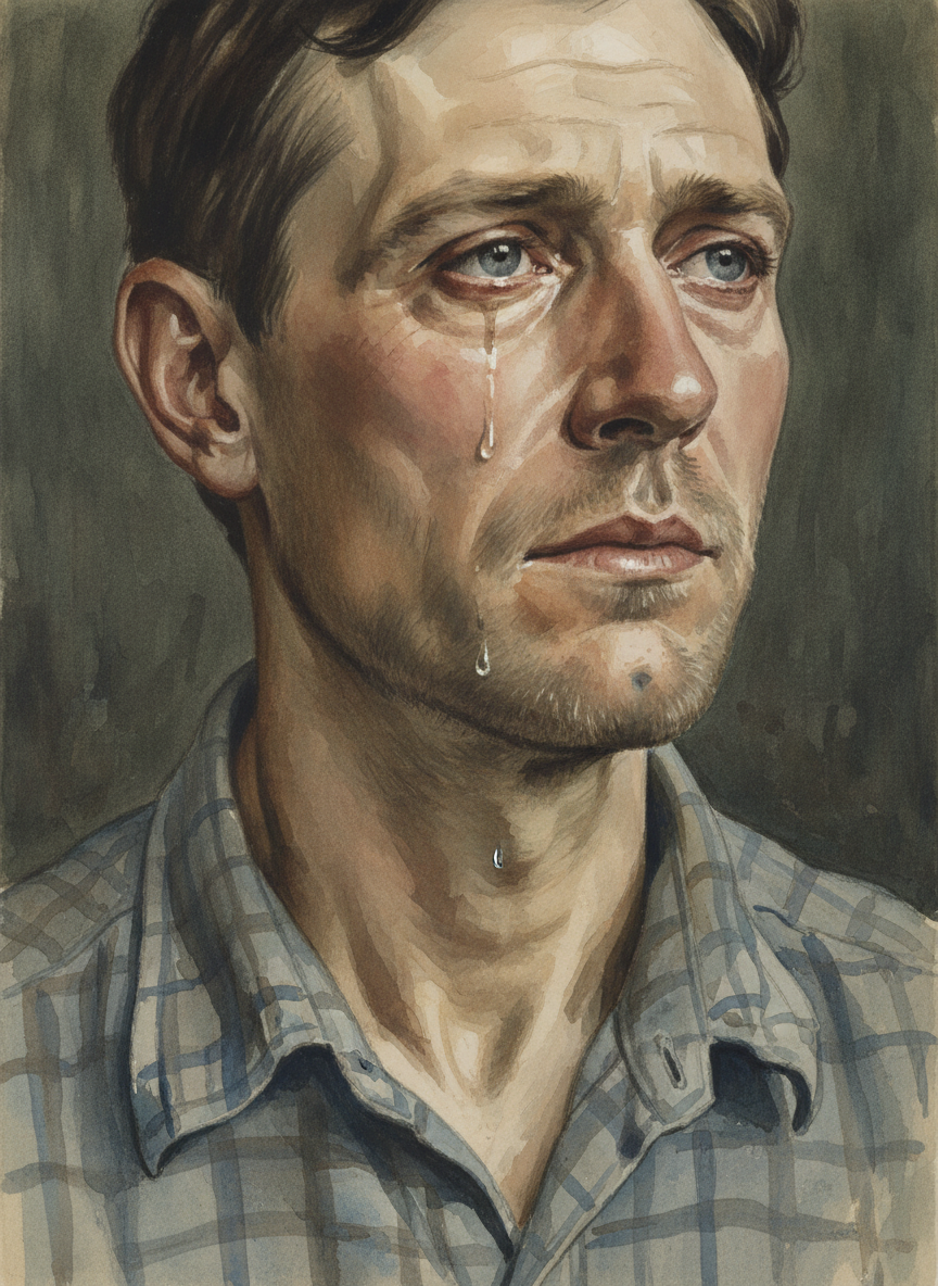 I’d never seen my father cry, but now tears were dripping in a steady stream from his nose.