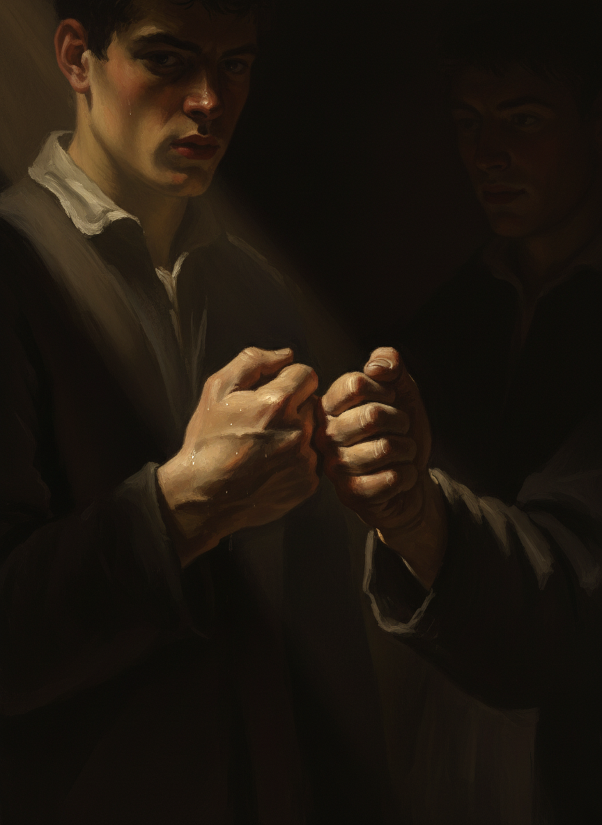 I pictured my brothers crouching in the dark, their sweaty hands slipping down their rifles.