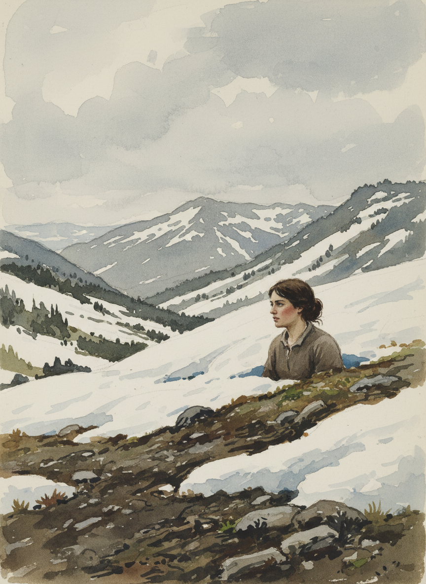 In the valley that first snow would melt but on the mountain it would linger, burying the Princess until spring, when she would reappear, watchful.