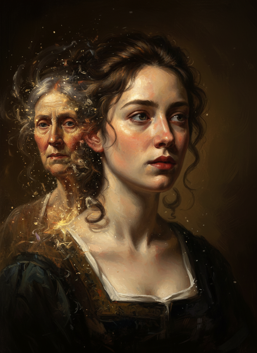But when I turned to look at my mother standing next to me, the image turned to vapor.