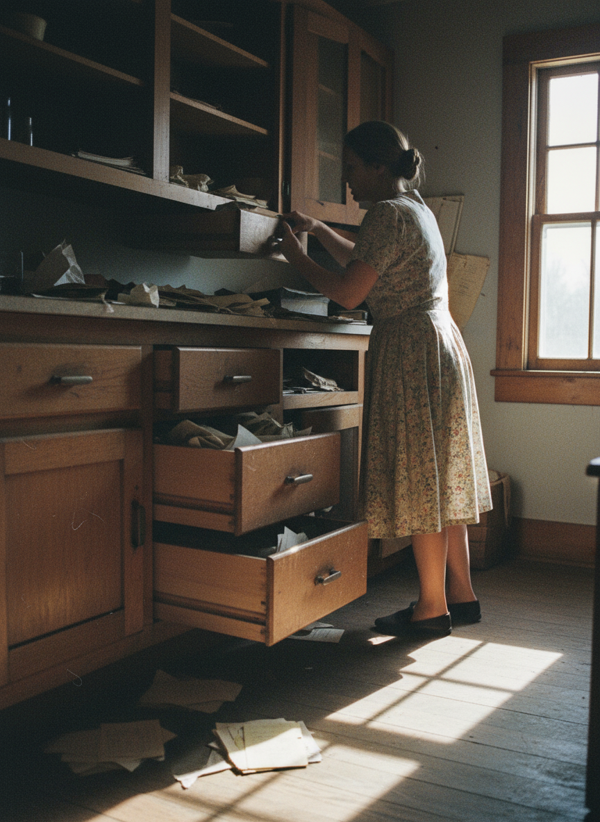 She tore the house apart looking for documents to prove we were her children.