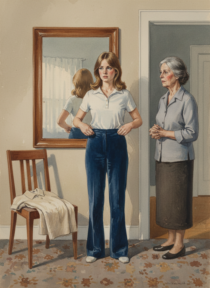 My mother told me dozens of stories of her childhood, of Grandma fretting about her oldest daughter’s social standing, about whether her piqué dress was the proper cut, or her velvet slacks the correct shade of blue.