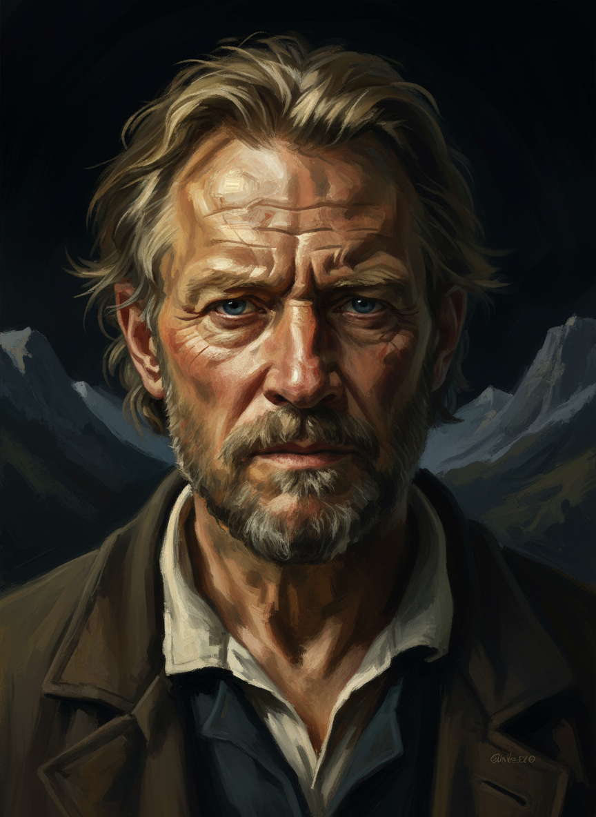 He was weatherworn inside and out, as taut and rugged as the horses he ran wild on the mountain.