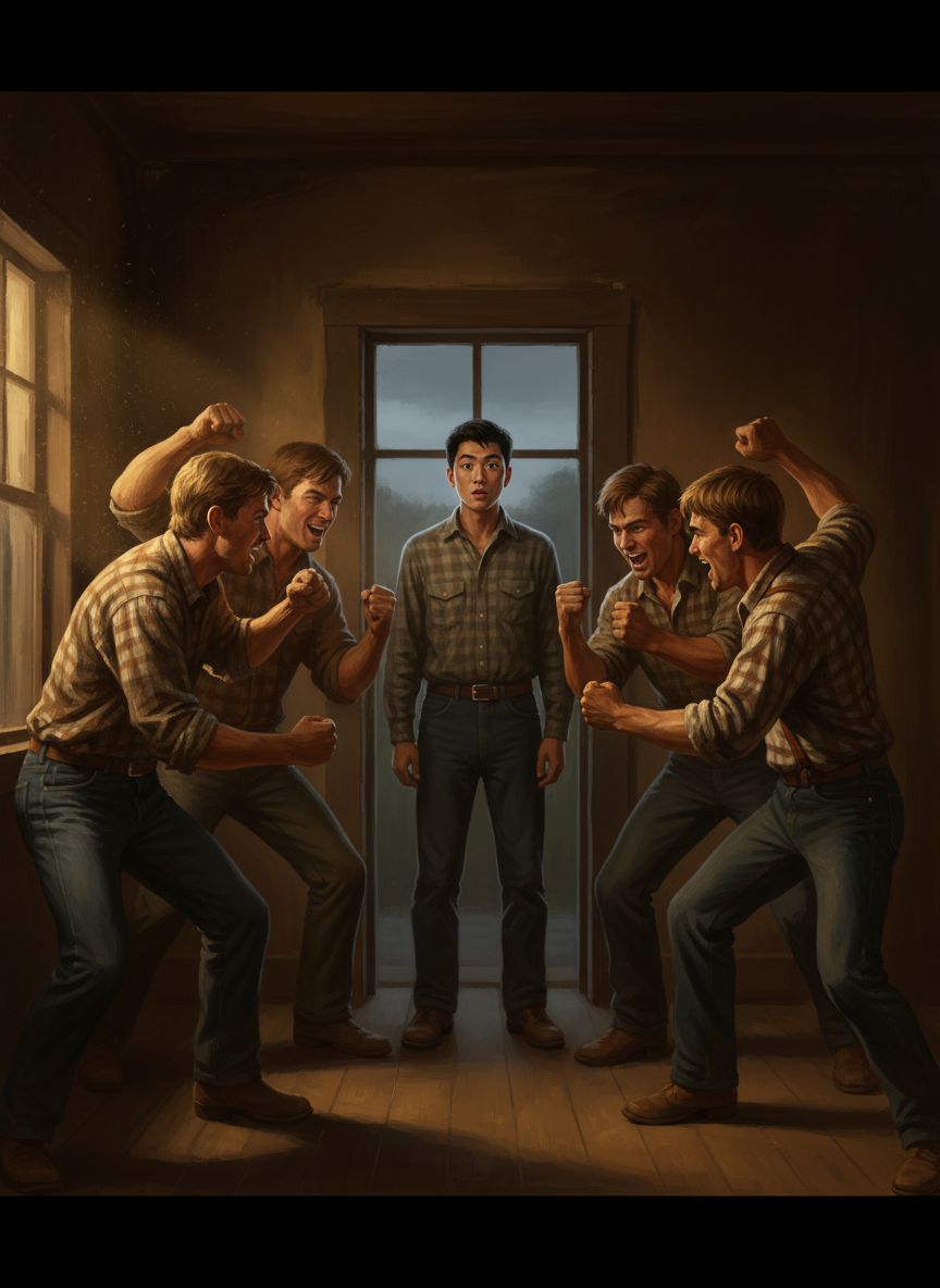 Lynn arrived and, seeing a room of bowlegged ruffians shouting at each other, fists clenched, swiping at the air, thought he was witnessing a brawl straight out of a John Wayne film.