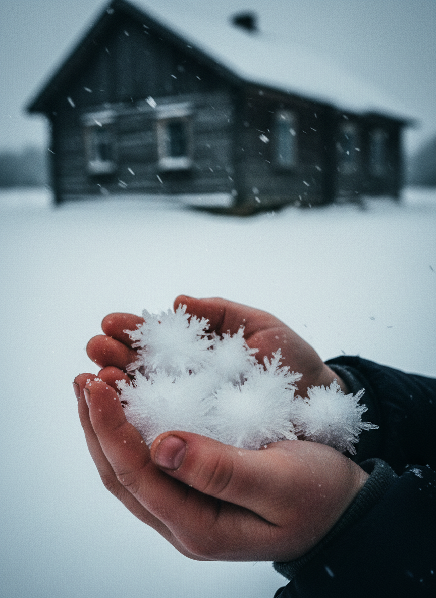 Thick, sticky flakes.