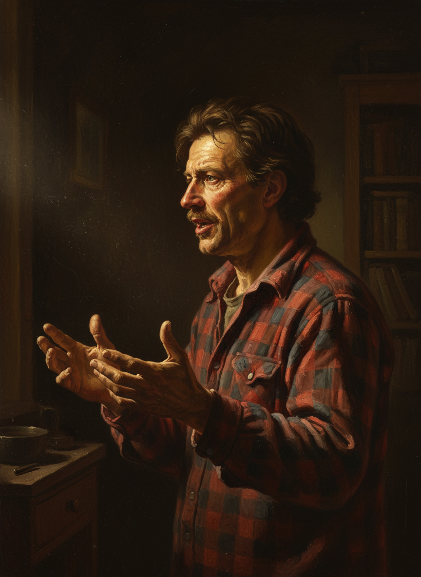 Dad, his fervor kindled, would drone for an hour or more, reciting the same lines over and over, fueled by some internal passion that burned long after the rest of us had been lectured into a cold stupor.