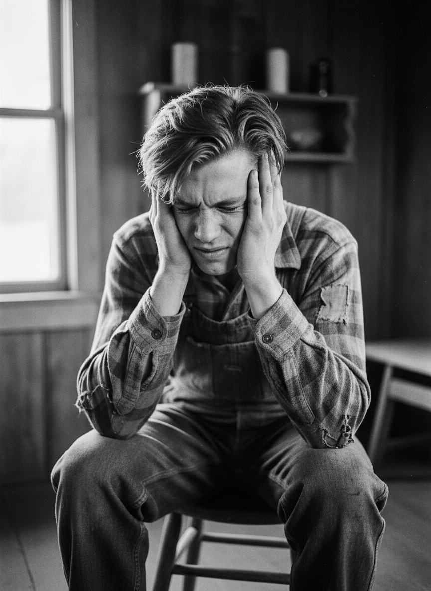 Richard was holding his head, a hand over each ear like he was trying to block out a noise.