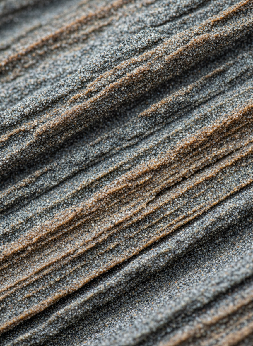 Grains of sand, incalculable, pressing into sediment, then rock.