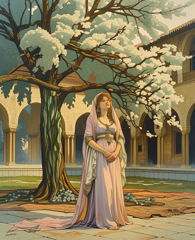 His beloved was so bereft upon learning of this betrayal from the harem gossips that she silently hanged herself from a cedar tree in the harem courtyard.