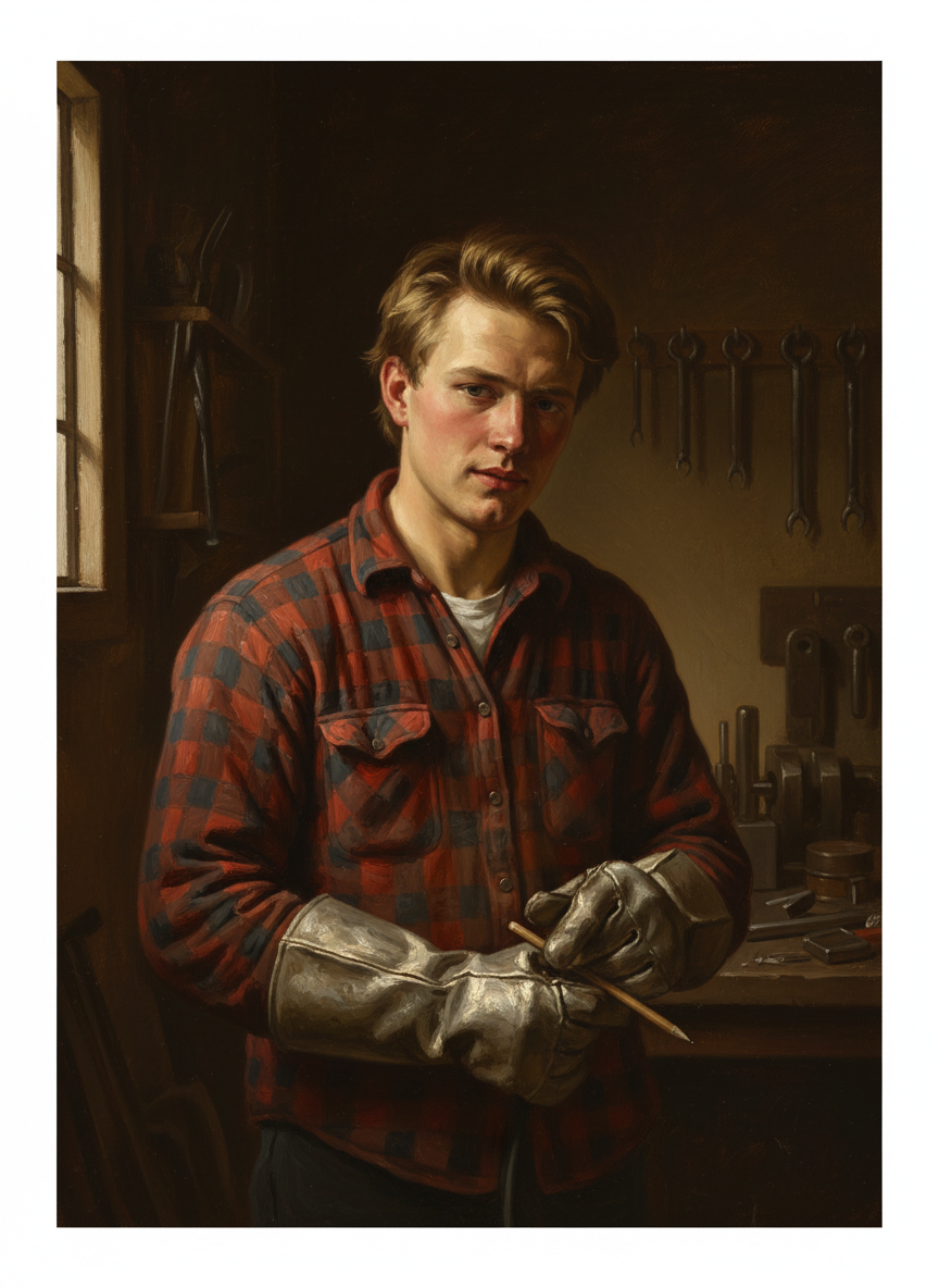 Most mornings they’d argue for a few minutes, then Tyler would surrender his pencil, his shoulders slumping as he pulled on his boots and welding gloves.