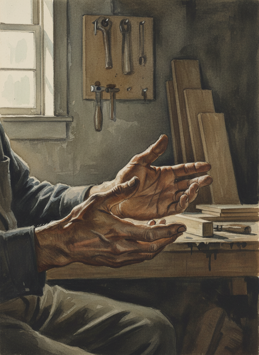 “My hands might be dirty,” Dad had said, winking at me and displaying his blackened fingernails.