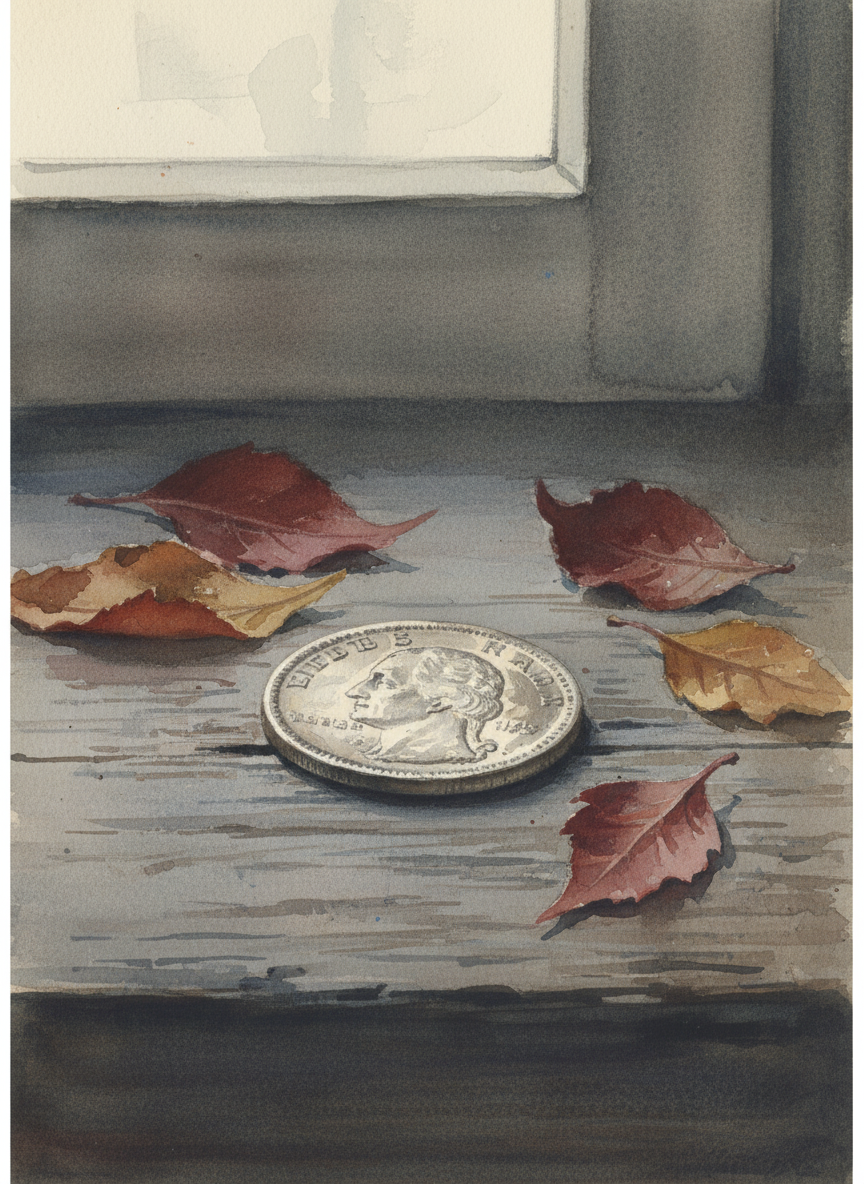 By the time the leaves began to change, from the juniper greens of summer to the garnet reds and bronzed golds of autumn, that coin shimmered even in the lowest light, polished by a thousand finger strokes.