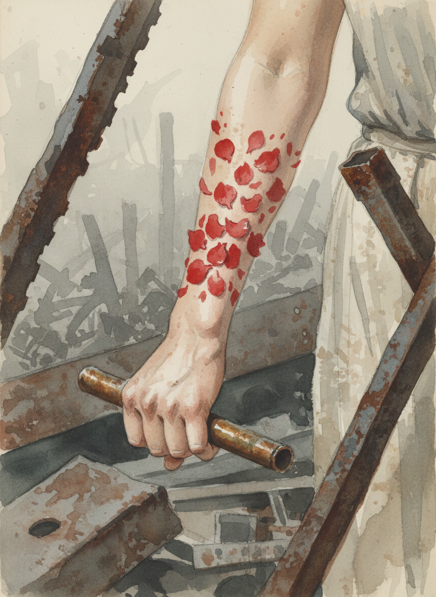 I was remembering the strange pattern the blood had made as it streaked down Emma’s wrist, smearing across her forearm, when I stood and, still shaking, tried to pry loose the small length of copper tubing.