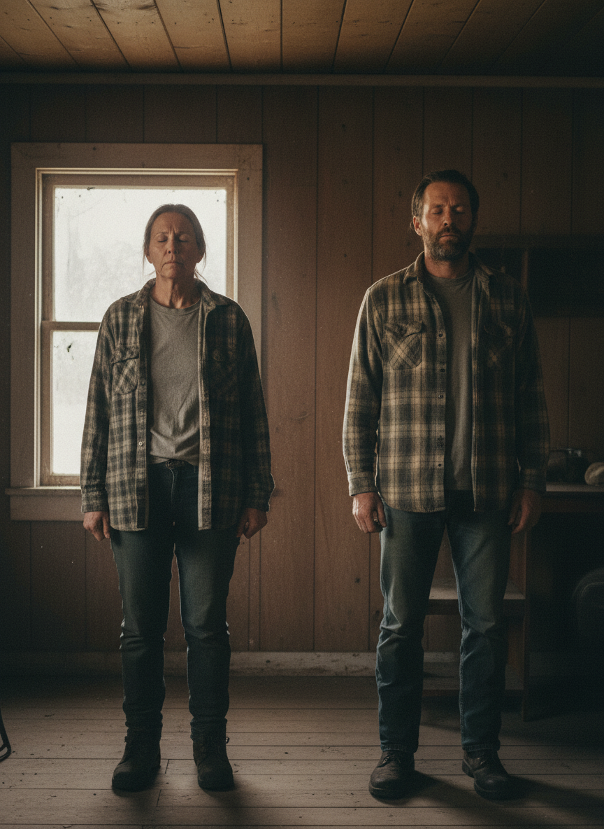 Mother and Richard stood still, eyes shut, breath shallow.