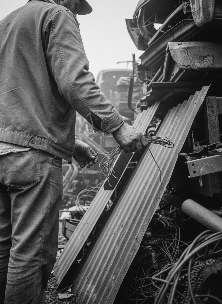 Those were the sounds that played in my head at night now—the jingle of corrugated tin, the short tap of copper wire, the thunder of iron.