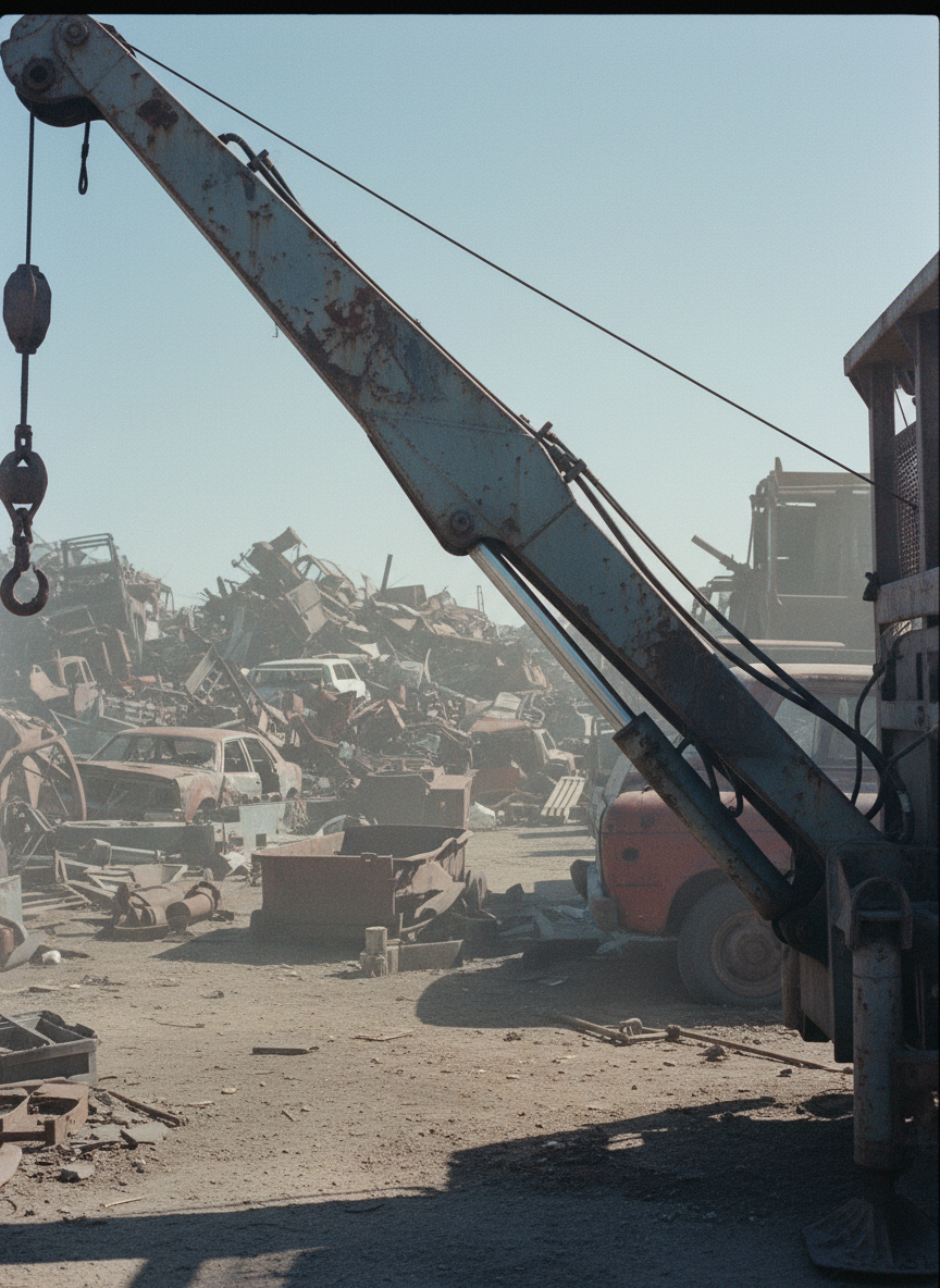 I heard the soft groaning of hydraulic pumps as the boom extended.