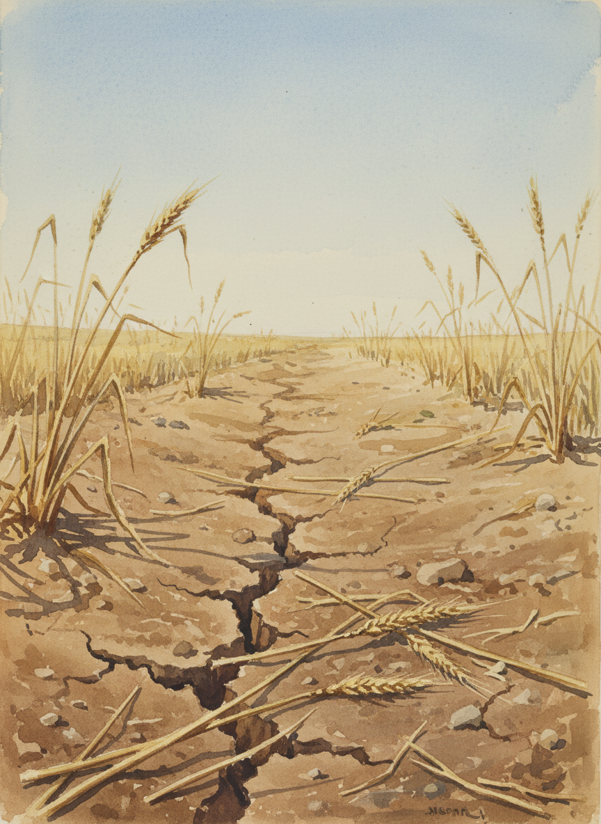 The sun blazed across the sky each afternoon, scorching the mountain with its arid, desiccating heat, so that each morning when I crossed the field to the barn, I felt stalks of wild wheat crackle and break beneath my feet.