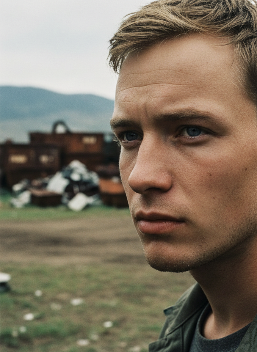 He had a cold look in his eye that said nothing mattered except the fire burning from his leg into his brain.