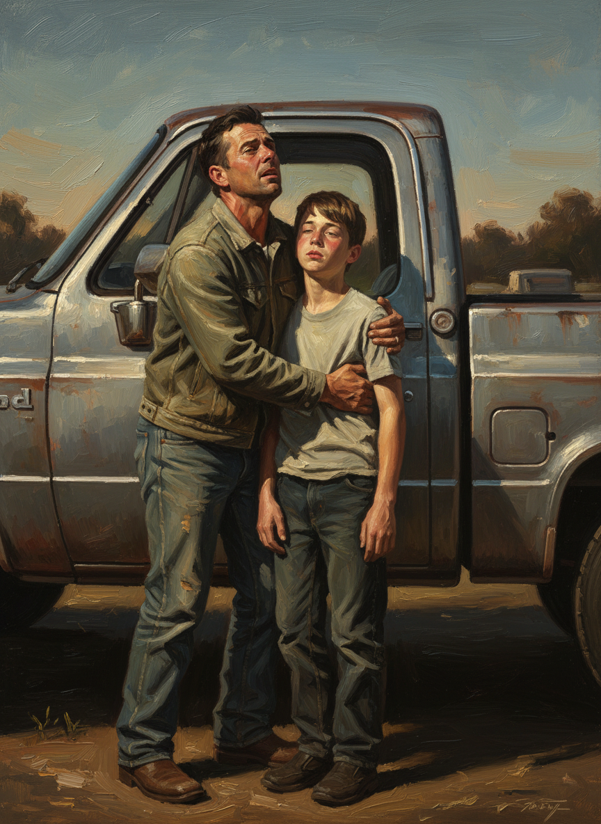 I imagine Dad praying aloud, his eyes drawn heavenward, as he carries his son to the truck and sets him in the driver’s seat.